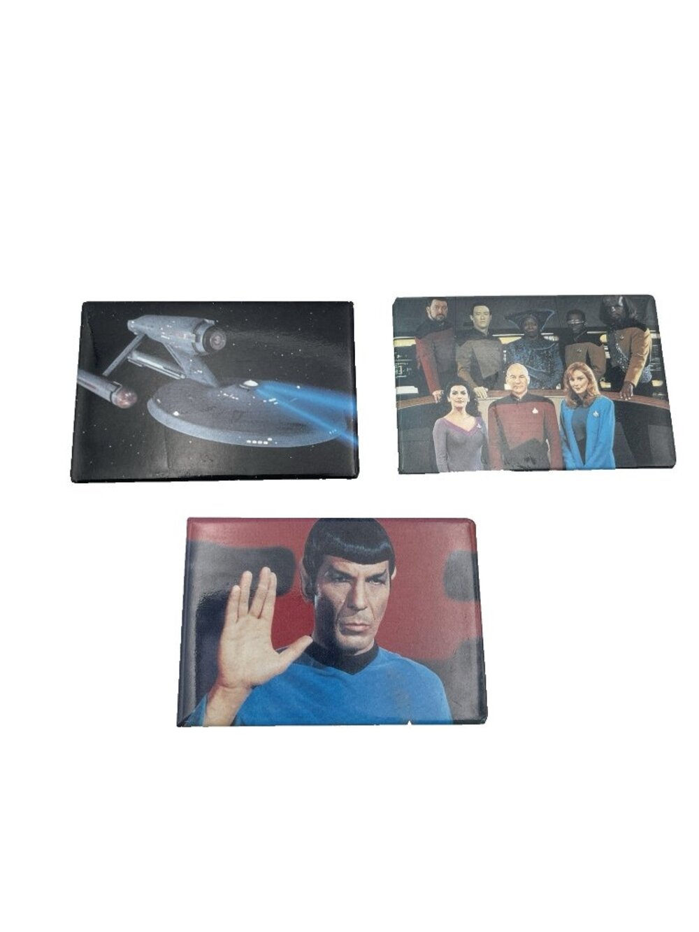 Vintage Star Trek Magnets 1993 Paramount Pictures Lot of 3 Made In USA